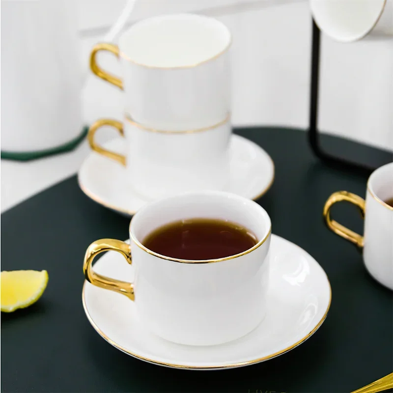 Ceramic Coffee Cup Tea Pot Tray Nordic Phnom Penh White Water Ware Afternoon Tea Cup Saucer Household Kitchen Supplies Teapot