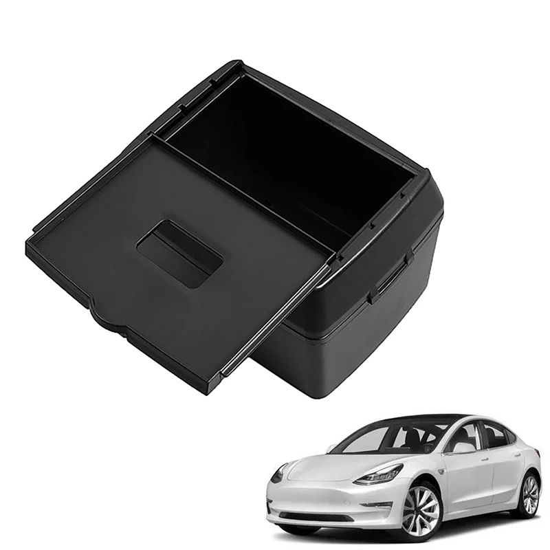 For Tesla Model 3 2021 Car Multifunctional Rear Storage Box Car Trash Can for Car