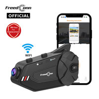 Freedconn R1Plus Bluetooth Motorcycle Intercom Helmet Headset Wifi APP Speaker Headphone Motorbike Interphone Motor Dash Cam Dvr