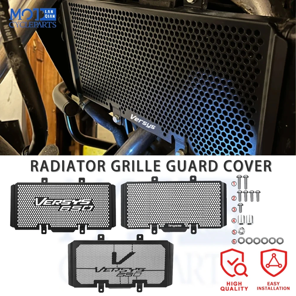 

For Kawasaki Versys 650 Radiator Guard Versys650 2006 2007 Motorcycle Accessories Radiator Grille Grill Guard Cover Protector