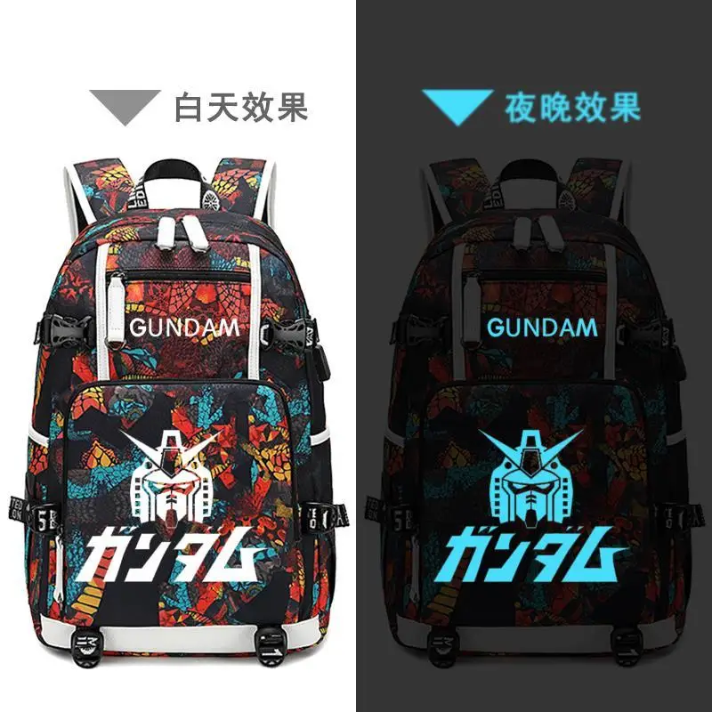 

Anime Mobile Suit Gundam School Bag GUNDAM Student Backpack Computer Bag Boys Girls Anime Cartoon School Bag Mochila