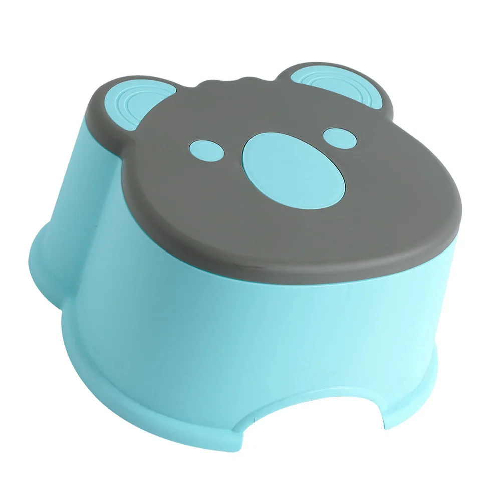 1Pcs Cartoon Blue Small Stool Anti-Skid Footstool Seat Non-Slip Plastic Bench Cartoon Stool Small Bench
