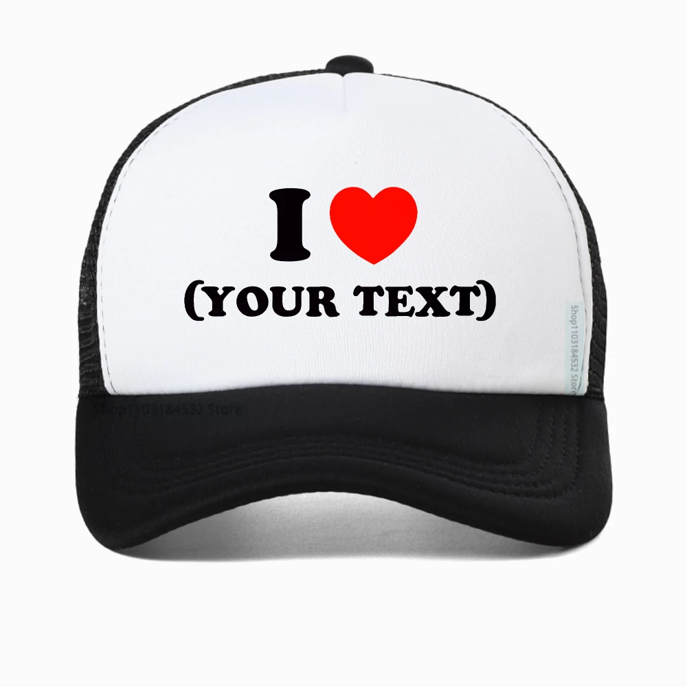 

DIY Customize Your Text Couple Summer Casual Baseball Cap outdoor adjustable cap Summer mesh breathable caps racing Trucker hat