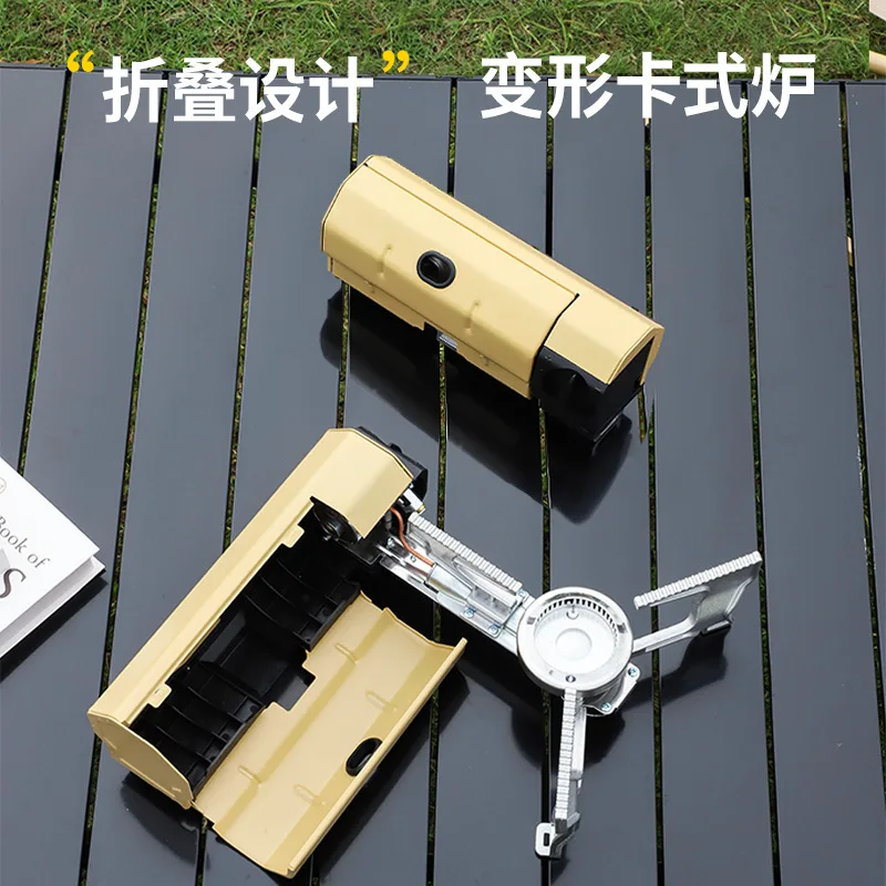 Cross-border folding cassette stove portable outdoor picnic gas tank stove hot pot barbecue enclosure stove tea picnic gas