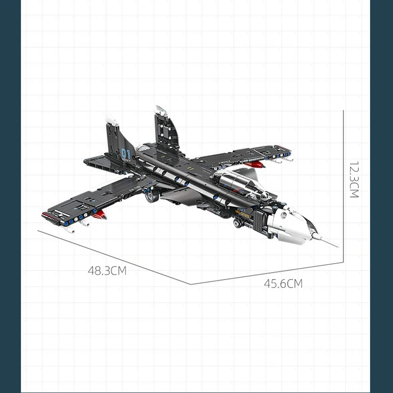 58138 Air Force Military Weapon Building Blocks Su-47 Forward swept Wing Fighter War Bricks Toys Educational Toys For Boys Gifts