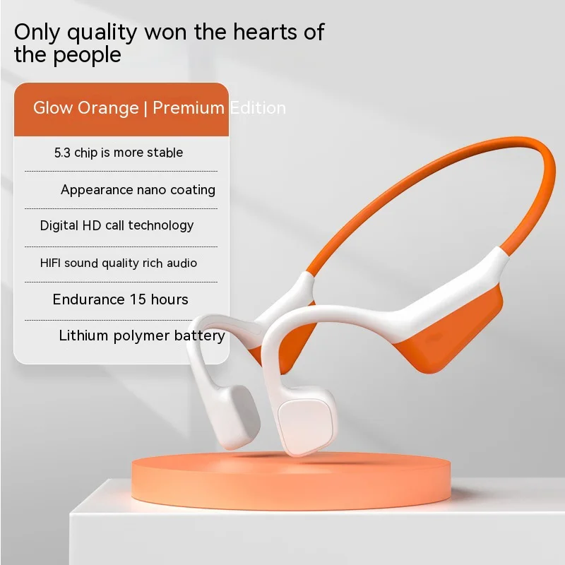 Bone Conduction Neckband Headphones I18PRO Bluetooth5.3 Headsets HiFi Sound Wireless Earbuds Waterproof Sports Earphones