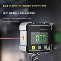 Pocket Digital Level Protractor Inclinometer Professional Digital Display Angle Gauge 360 Degree Magnetic Electronic Level Laser