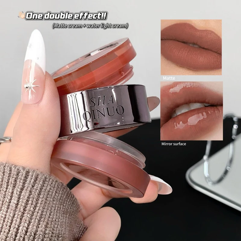 Sensory Dual-effect Multi-ues Cream Lips Cheek All-in-one Watery Lip Gloss Matte Blush Eyes Makeup Natural Soft Lightweight
