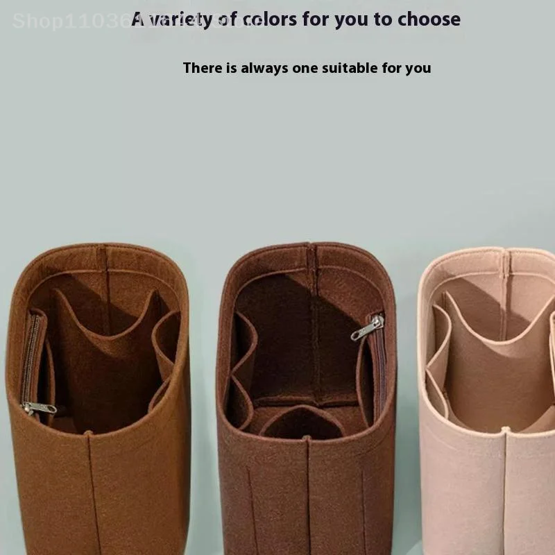 Make-up Organizer Filz Einsatz Tasche für Eimer Tasche Innere Geldbörse Taschen Frauen tragbare Kosmetiktasche einzelne Schulter Unterarm