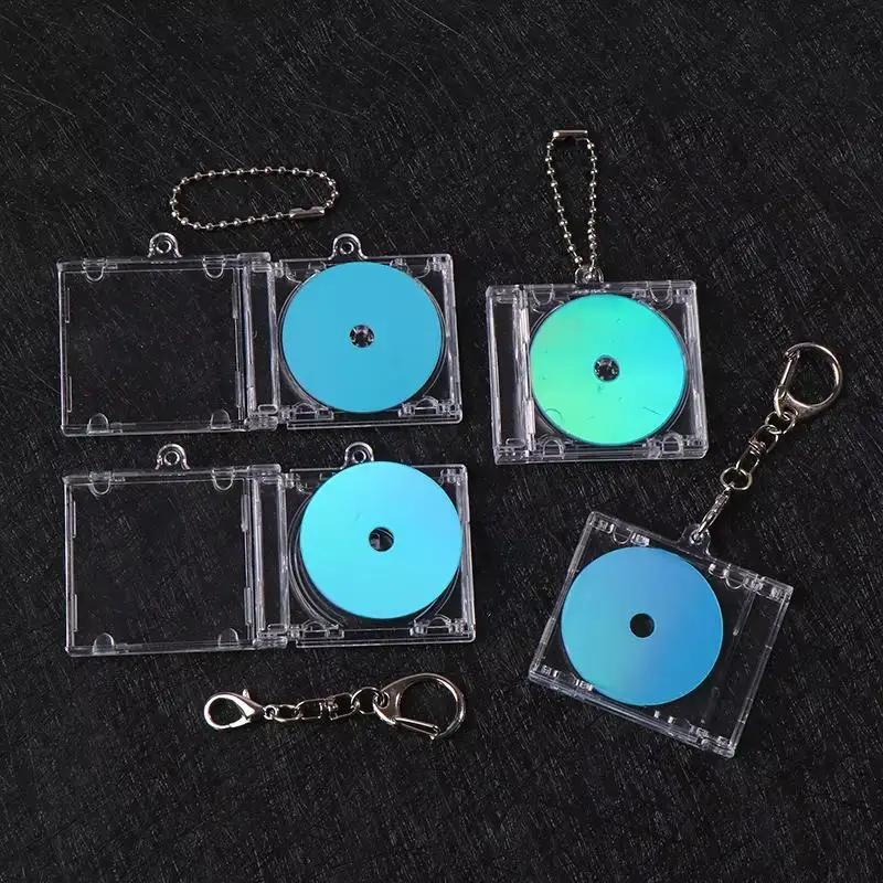 NFC DIY Blanko-Album-Schlüsselanhänger Mini-CD-Hülle Gedenkanhänger für Rucksack-Dekoration Handgefertigtes Geschenk-Accessoire – Detail 2