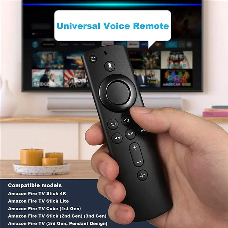 A33T 5X Universal Voice Remote Control Compatible with Amazon Fire TV Stick / Fire TV for Cube / Fire TV Stick 4K
