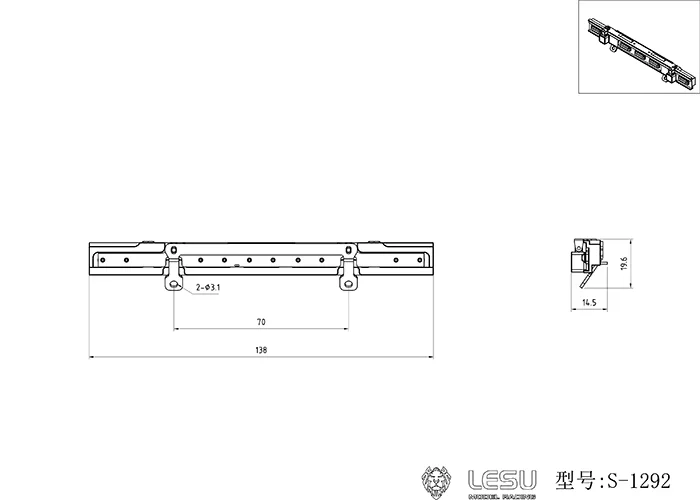 RC 1/14 LED-Rücklicht für Hochdach für Tamiya Hydraulischer Bagger, Lader, Kipper für SCANIA MAN VOLVO Anhänger, Kipper, DIY-Teile – Detail 2