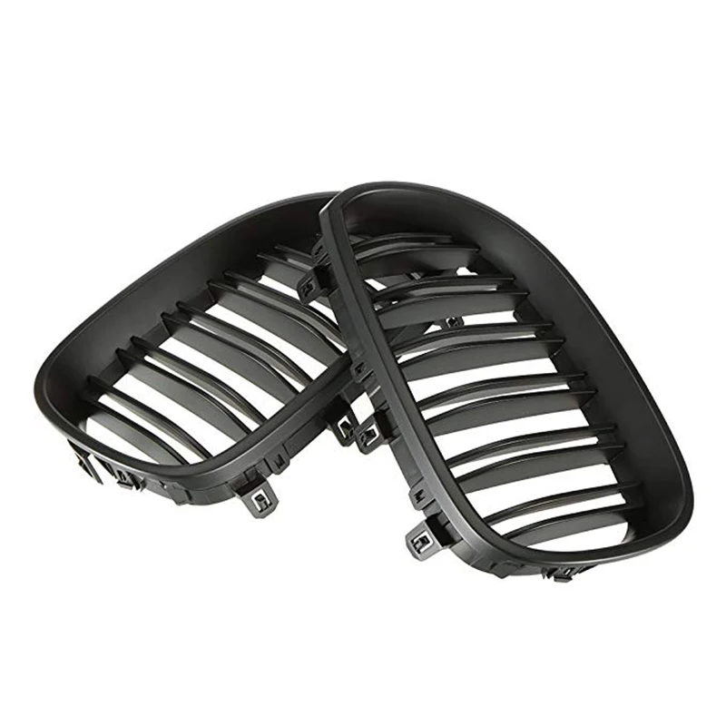 Pulleco-Calandre de Pare-Choc Avant de Voiture, Bandes de Garniture pour BMW E60, E61, Série 5, 2003-2009, Noir Brcorporelle