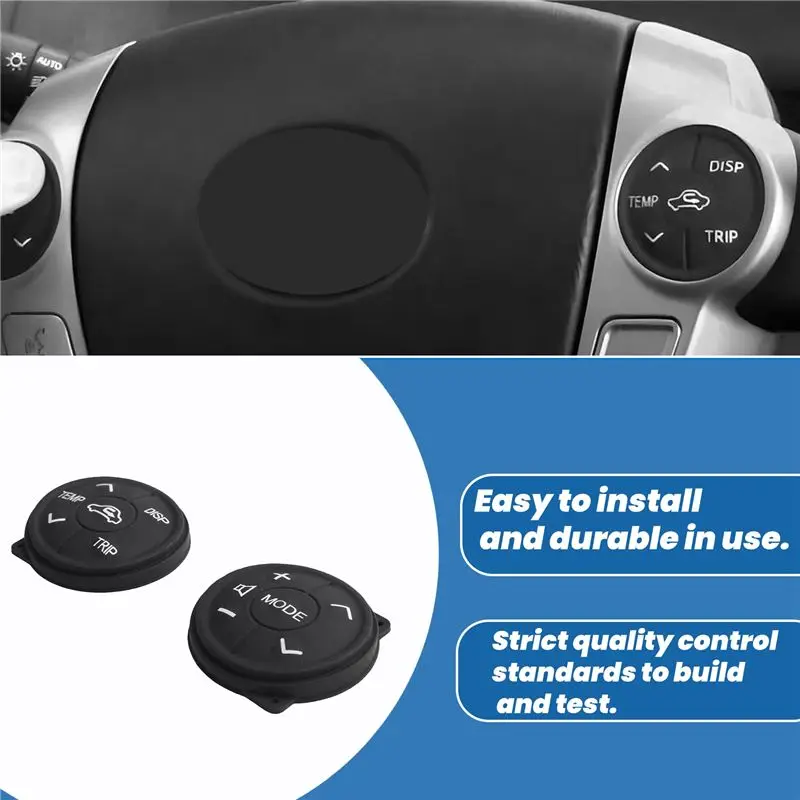 Upgraded 1 Pair Multifunction Steering Wheel Button Prius C Aqua Button For Toyota Prius 30 XW30 2009-2015 view 2