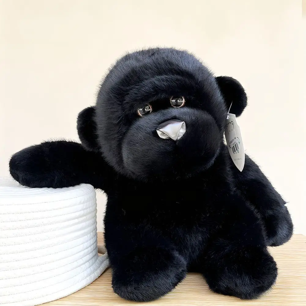 Lovely Gift Stuffed Animal Black Gorilla Ultra Soft Simulation Stuffed Gorilla Wild Zoo Cartoon Chimpanzee