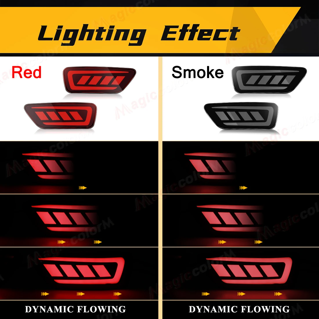 For Jeep Grand Cherokee 2011 - 2021 For Jeep Compass For Dodge Journey 11-17 Bumper Reflector Lights LED Turn Signal Brake Lamp