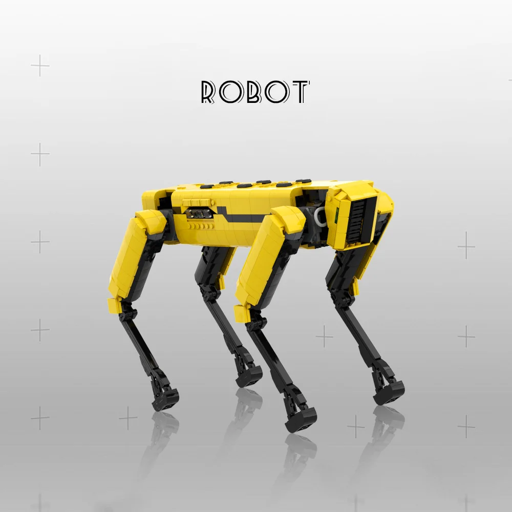 MOC Boston Dynamics Spot Robot Technology Dog Building Blocks Model Brick Kids Educational Toy Gift for Birthday Decoration