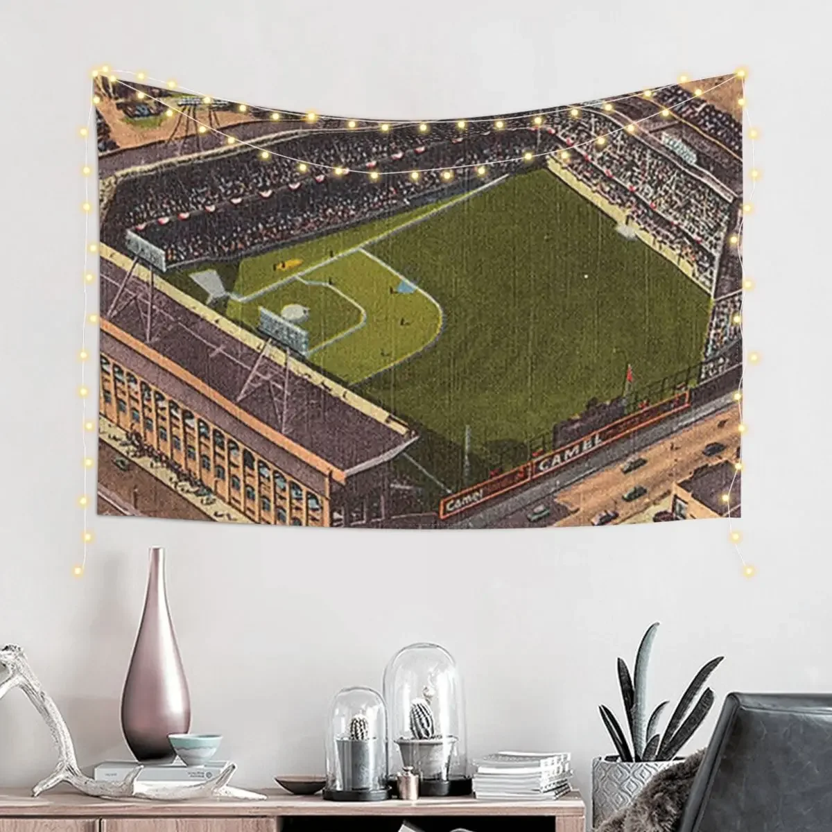 Ebbets Field, Brooklyn New York, Brooklyn Baseball Stadium, Old Stadiums, Subway Series, Tapestry House Decor Wallpaper Tapestry