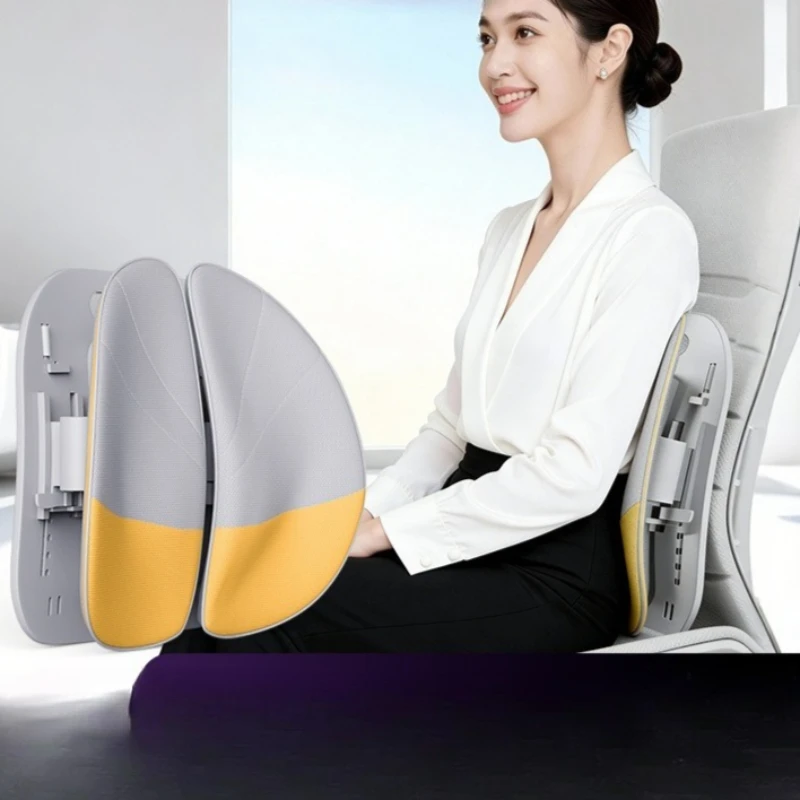 Ergonomic Waist Support Cushion for Office and Car Sedentary Comfort Back Pain Relief Car Seat Waist Cushion Breathable Pillow