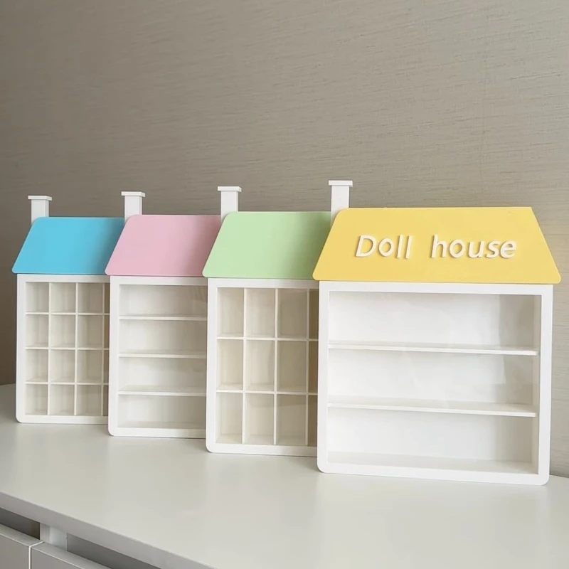 

Acrylic Dustproof Storage Case Cute House Shaped Display Cabinet for Mini Figures Blind Box Storage Rack Desktop Wholesales New