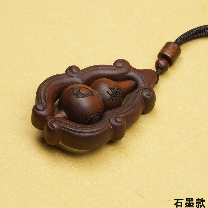 Lucky Bracelet Hand String Natural Lightning Strike Jujube Wood Rotatable Lagerstroemia Indica Wuyue True Figure Gourd Pendant