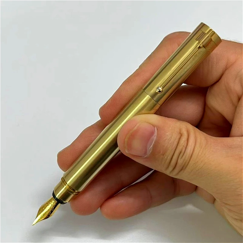 Luxury Pens Convenient Pocket Brass Fountain Pens Mini Import Germany Schmidt Nib 0.38EF 0.5F M B Nib Calligraphy Pen Stationery