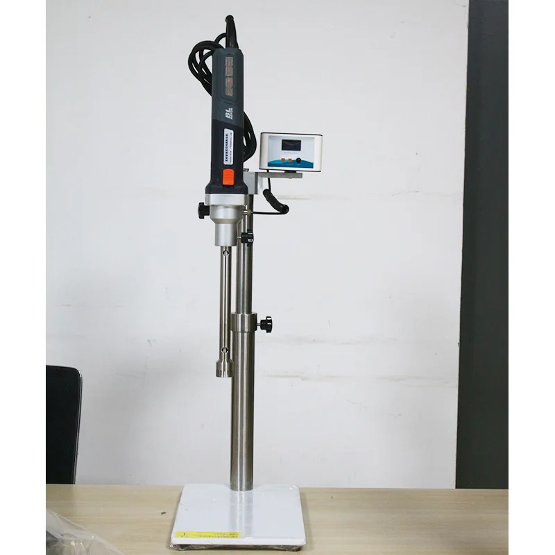 Testa di taglio del motore ad alta velocità di sollevamento pneumatico della macchina per emulsione ad alta dispersione di taglio da laboratorio OEM personalizzato