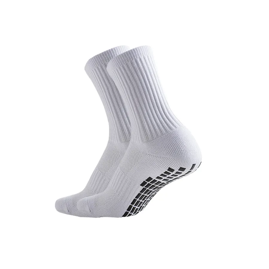 4 Pairs Men Women Non Slip Grip Socks Sport Football Basketball Anti Slip Towel Bottom Breathable Shockproof Athletic Socks
