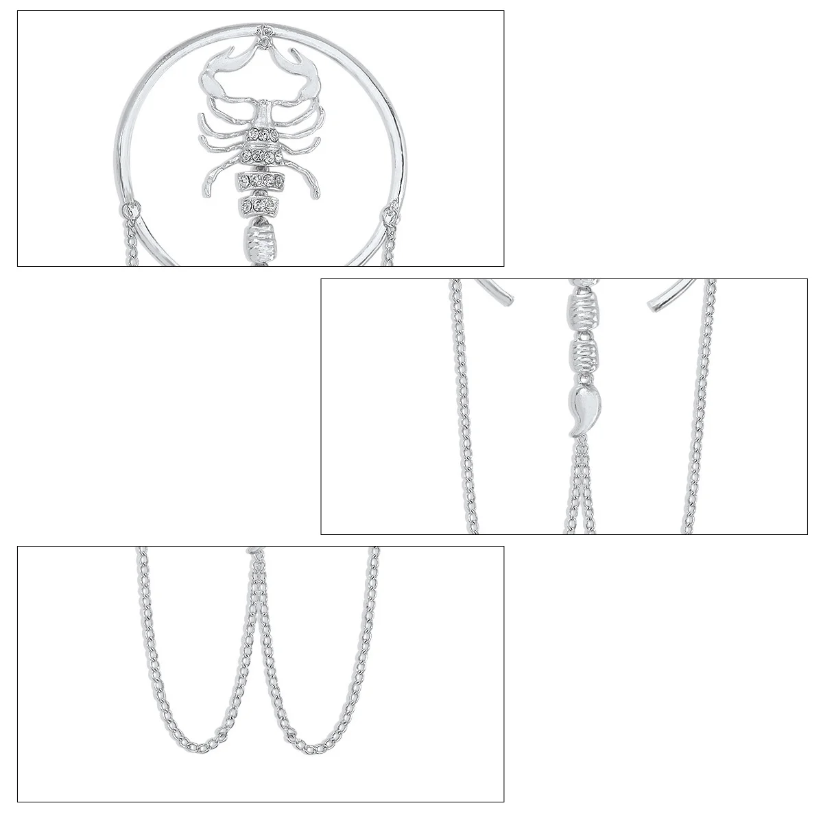 

Готические стразы, манжеты на руку, регулируемый открытый сплав, стекло, кристалл, браслет на плечо, модный браслет в стиле панк