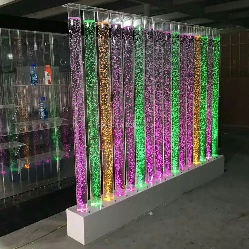 

Customization.Fashion New Design Led Acrylic Water Bubble Wall Plastic Wall Mounted air Curtain Restaurant Home Service Center L