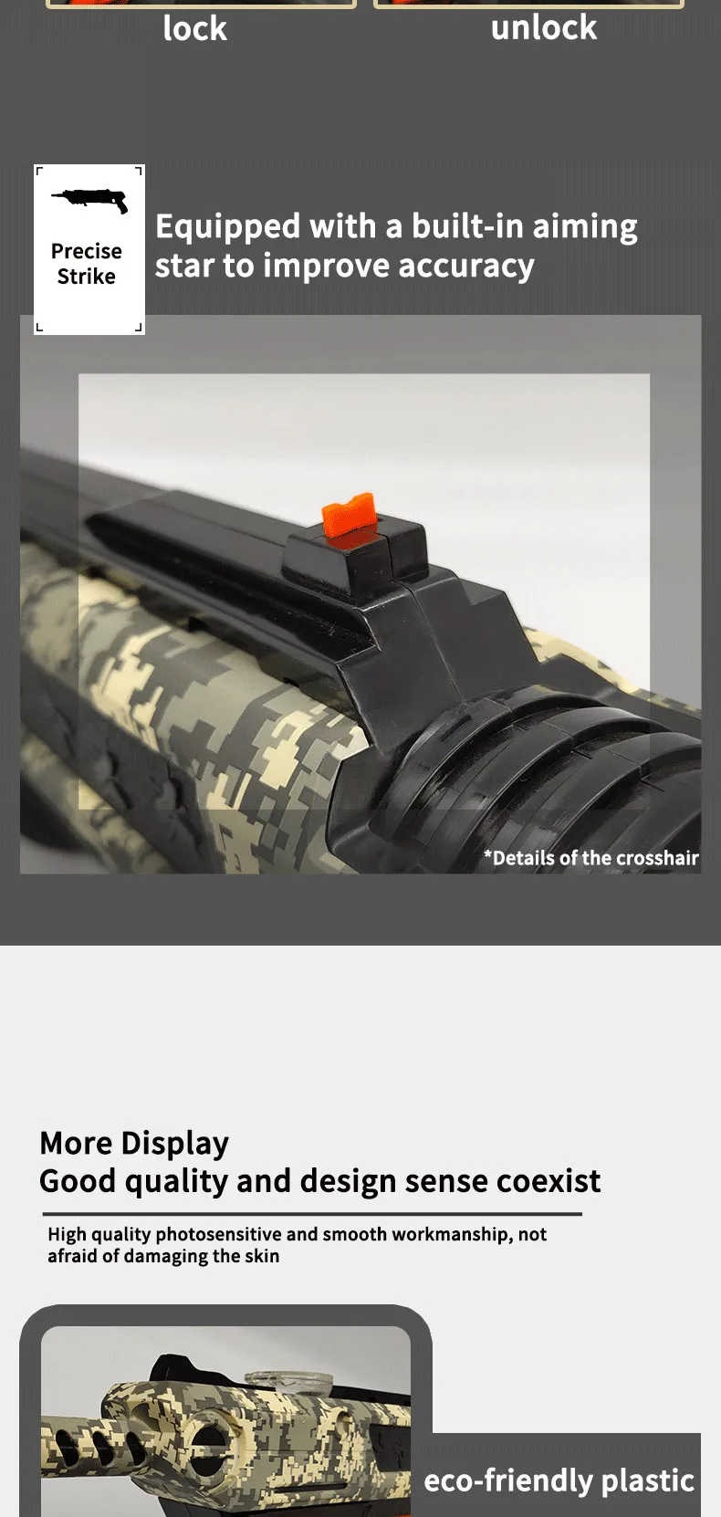 3.0 Upgraded Fun Shooting Salt Gun with Aiming Lens Design, Comfortable and Smooth Trigger Operation Safe Mosquito Repellent Toy