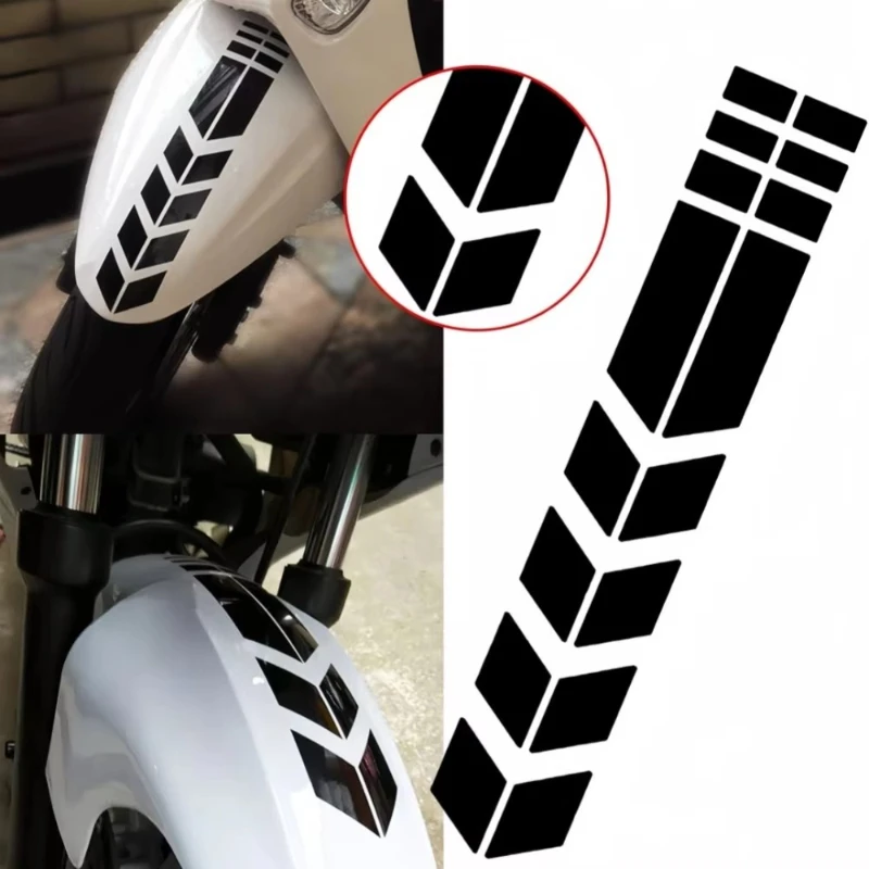 

1/2/3/4 шт. Универсальные наклейки-стрелки для автомобиля и мотоцикла, аксессуары, наклейки на крылья, водонепроницаемые, маслостойкие, светоотражающие, для кузова