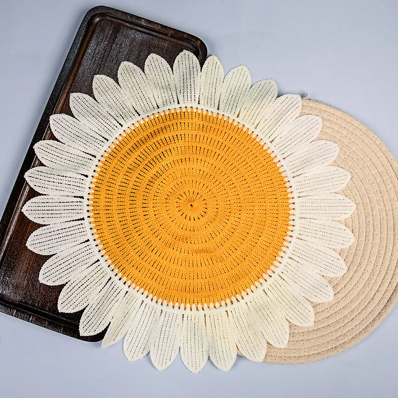 Sunflower Table Placemat for Spring Summer Tables Home Kitchen Dining Holiday Harvest Tabletop Decoration