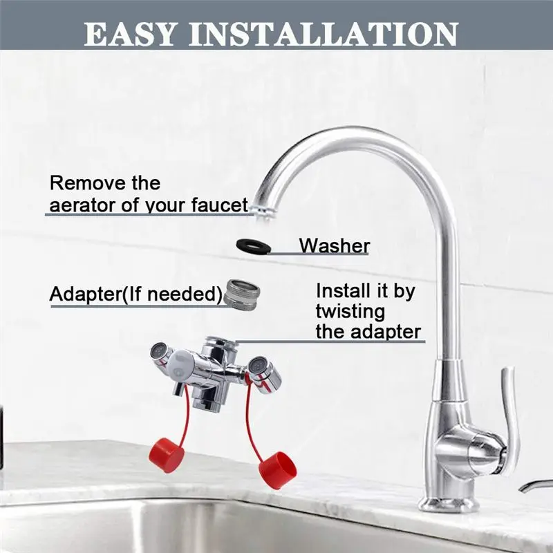 AB13-Faucet Mounted Eyewash Station With Cover,Reliable First-AID Emergency Eye Wash Unit For Sink Attachment For Lab,Factory