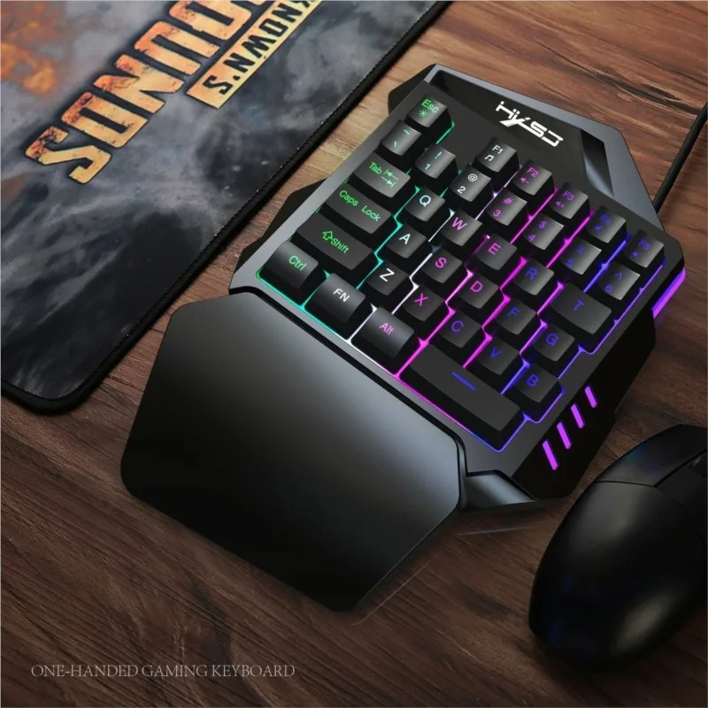 OllyMurs New Style One Hand Keyboard Left Hand Set Compact Mini Portable Phone Throne Paired With PUBG Throne Gaming Keyboard