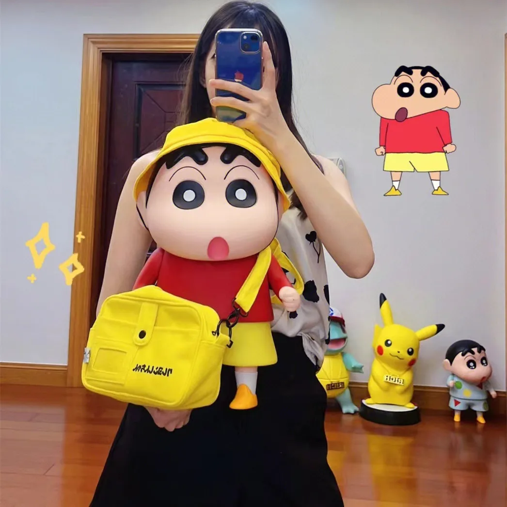 Large Crayon Shin-chan 1:1 Figure Kawaii Model Car Ornament Doll 40cm Collection Decoration Anime Limited Birthday Gifts