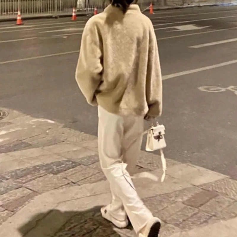 Women Light Luxury Stand-up Collar Winter New Fur One-piece Mink Fur Coat Mink Drop-shoulder Fashion Casual Style Luxury