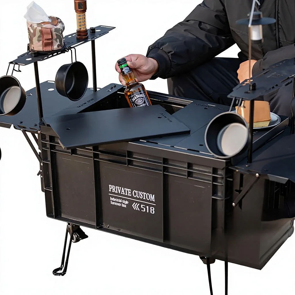 Camping Multi-Functional Thickened Sit-On Car Trunk Storage Box Outdoor Picnic Large-Capacity Folding Transfer