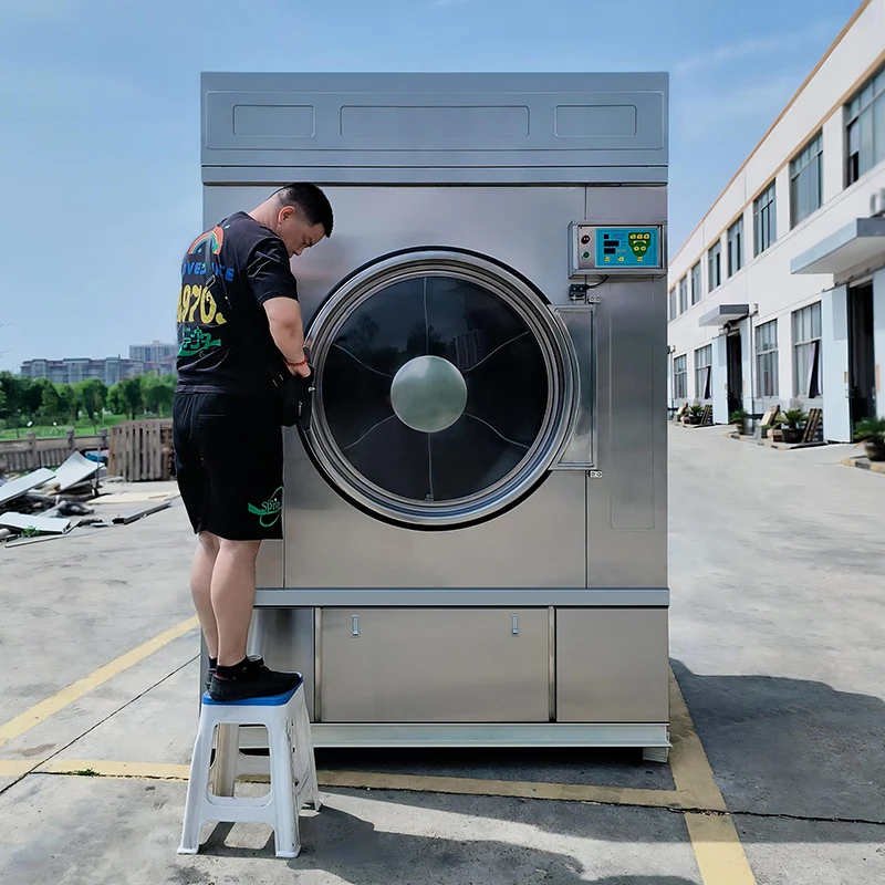 35kg Large Capacity Industrial Tumble Dryer Fully Automatic Stainless Steel Motor Commercial Laundry Drying Machine Unit Pro