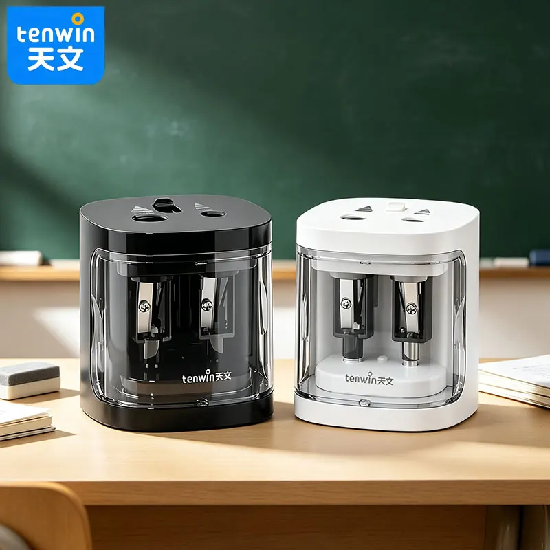 Tenwin Electric pencil sharpener. Can be used freely in various places such as study rooms, living rooms and tutorial classes.