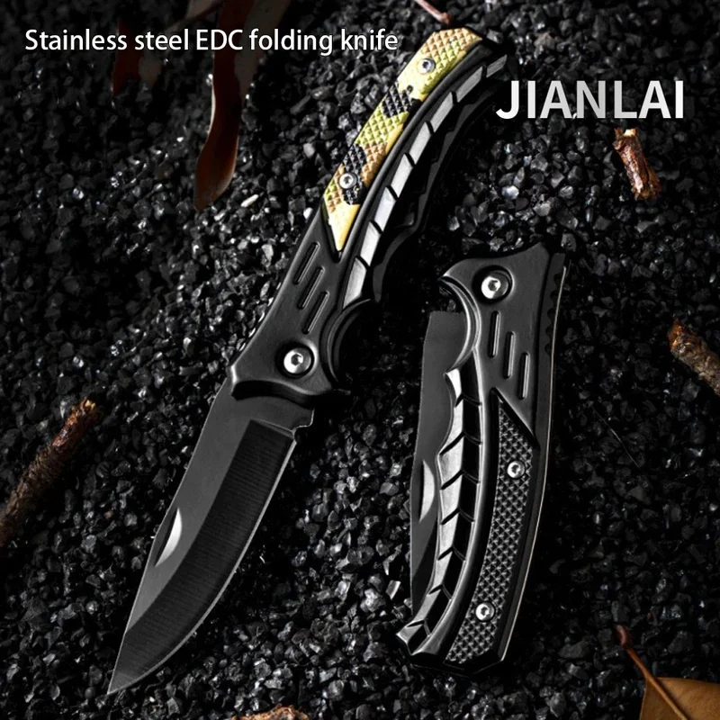 mini portable stainless steel folding knife outdoor camping hiking backpacking daily carry pocket fruit knife edc tool