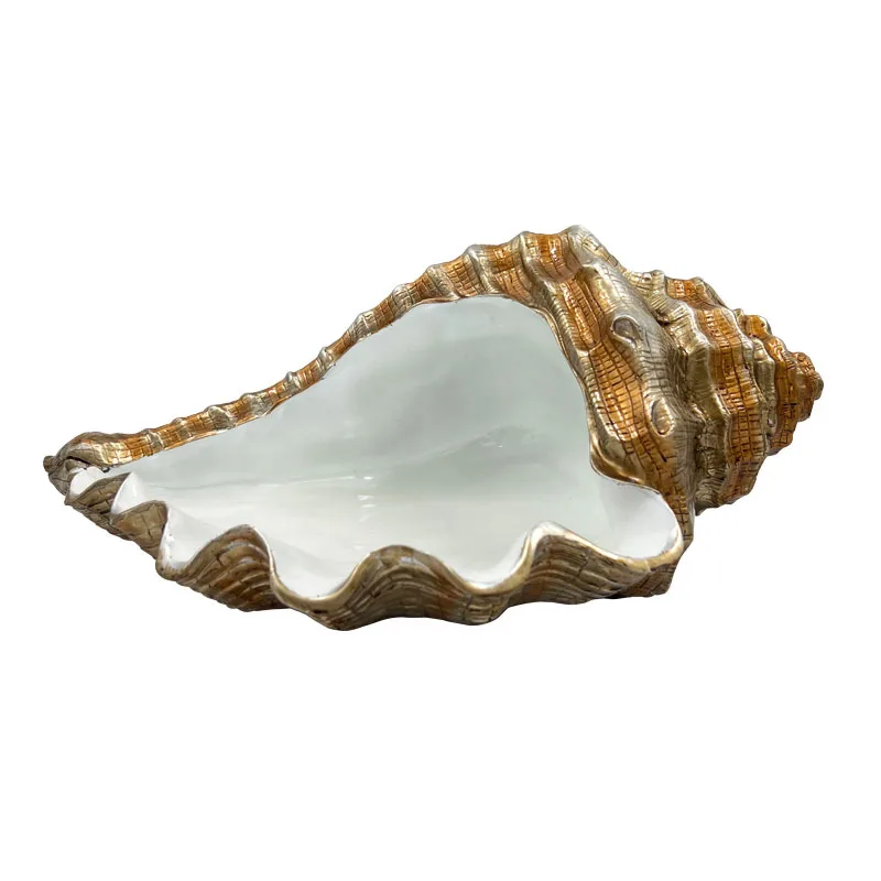 Resin conch sashimi plate, hotel restaurant seafood salmon ice plate, hot pot restaurant seafood plate