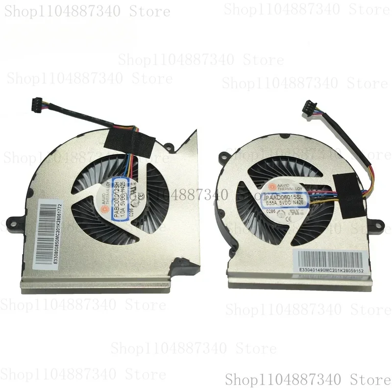 Z PAAD06015SL PABD07012SH N426 N425 nouveau pour MSI GL65 GE65 GP65 WE65 MS-16U7 CPU GPU ventilateur de refroidissement DC5V 0.55A 1.0A