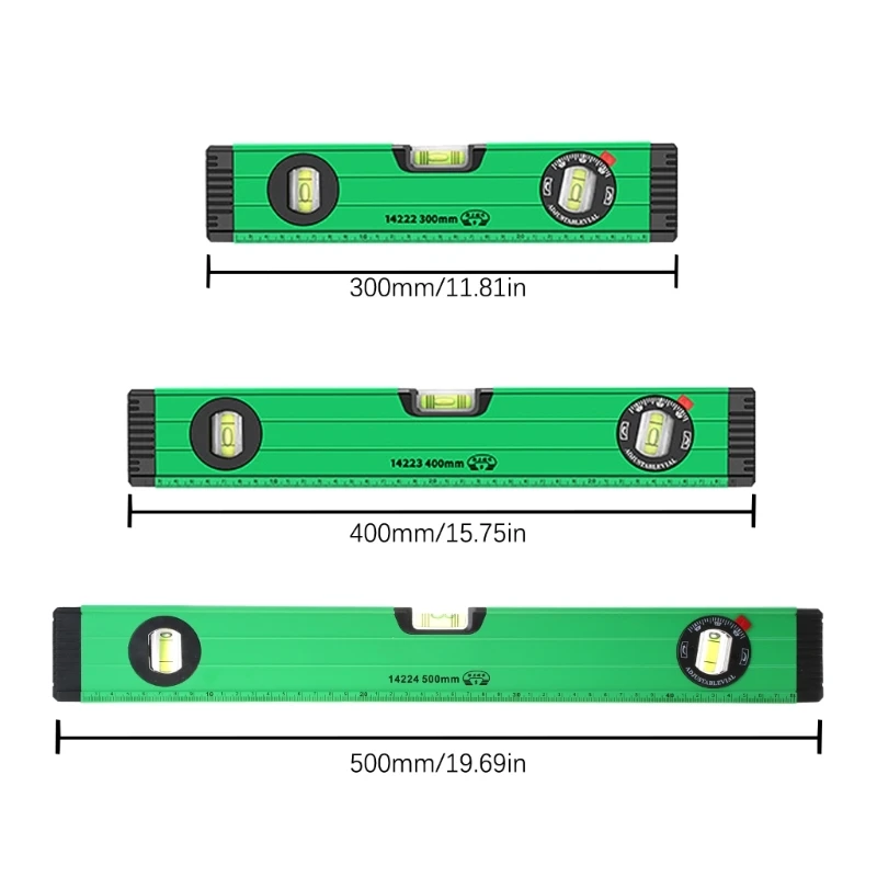 300mm/400mm/500mm Horizontal Spirits Level Bubble Level Level Ruler Shockproof Drop Shipping