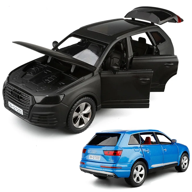 1:32 Audi Q7 High Simulation City SUV Model Car Alloy Diecast Metal Pull Back Cars Toy Educational Collection For Kids Gifts