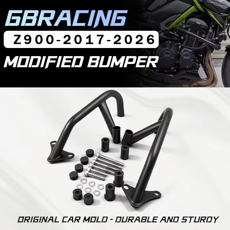 

For Z900 2017-2026 high-carbon steel bumper retro racing-style crash bar vehicle protection frame Frame Protector
