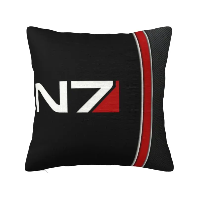 Luxury N7 Mass Effect Emblem Cushion Cover for Sofa Polyester Alliance Military Video Game Pillow Case Home Decor