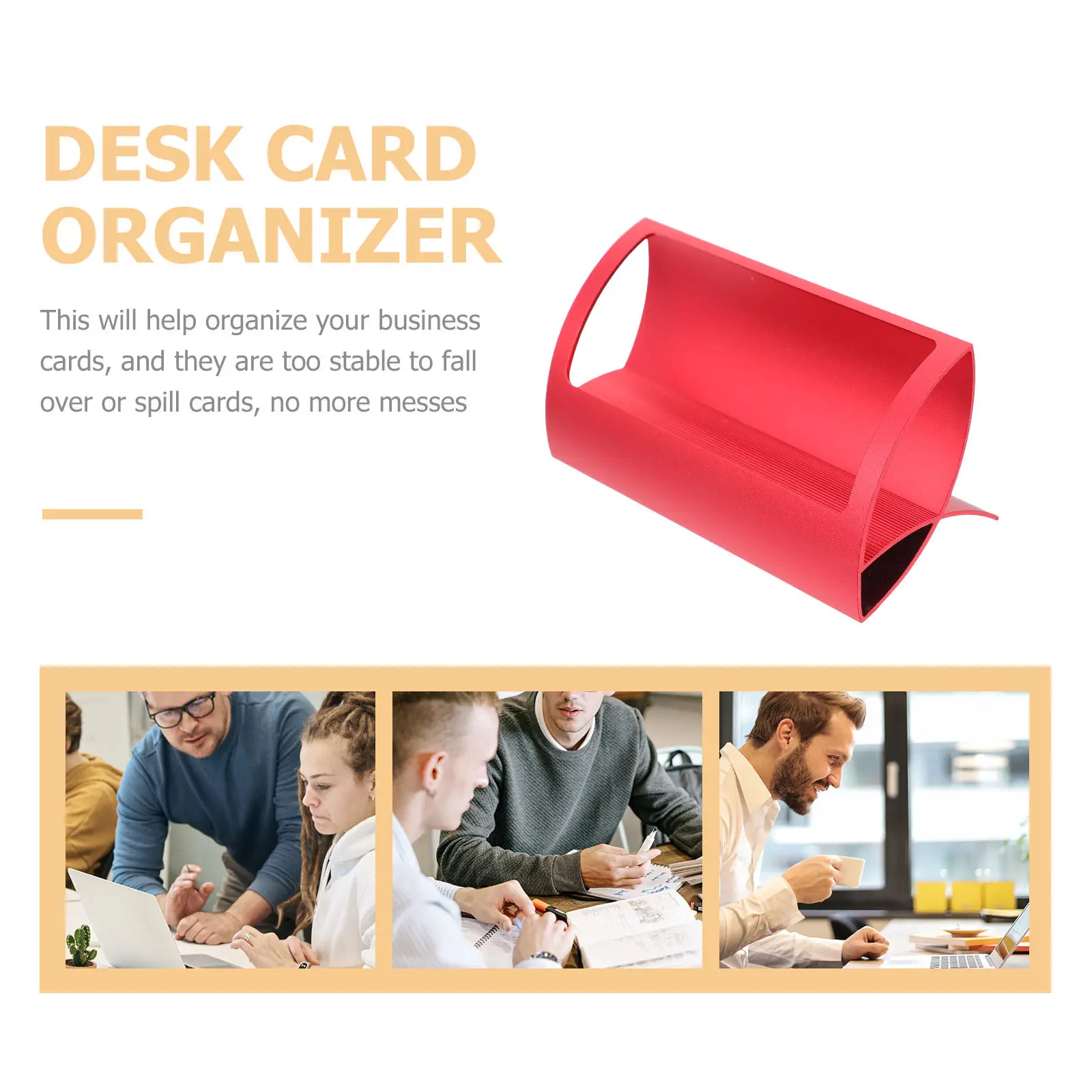 Business Cards Holder Metal Display Stand Desktop Organizer Office Card Rack Name Card Holder Stable Stylish Desktop Cards Rack