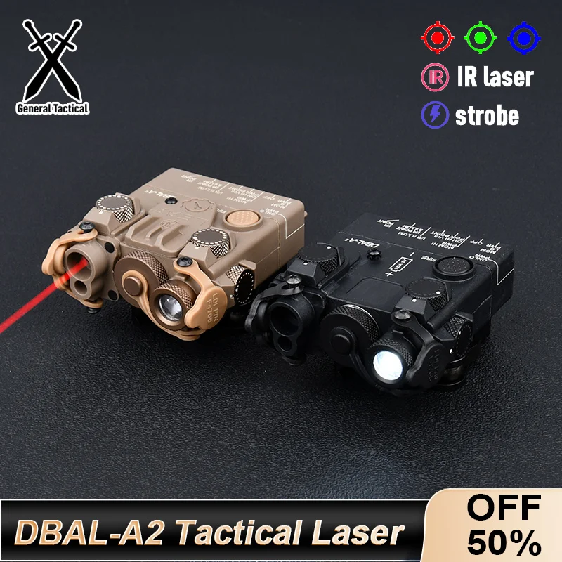 

Tactical Airsoft DBAL-A2 Red Dot Green Blue Indicator IR Ray White LED Flashlight Strobe Weapon Gun Fit 20mm Rail Hunting Laser