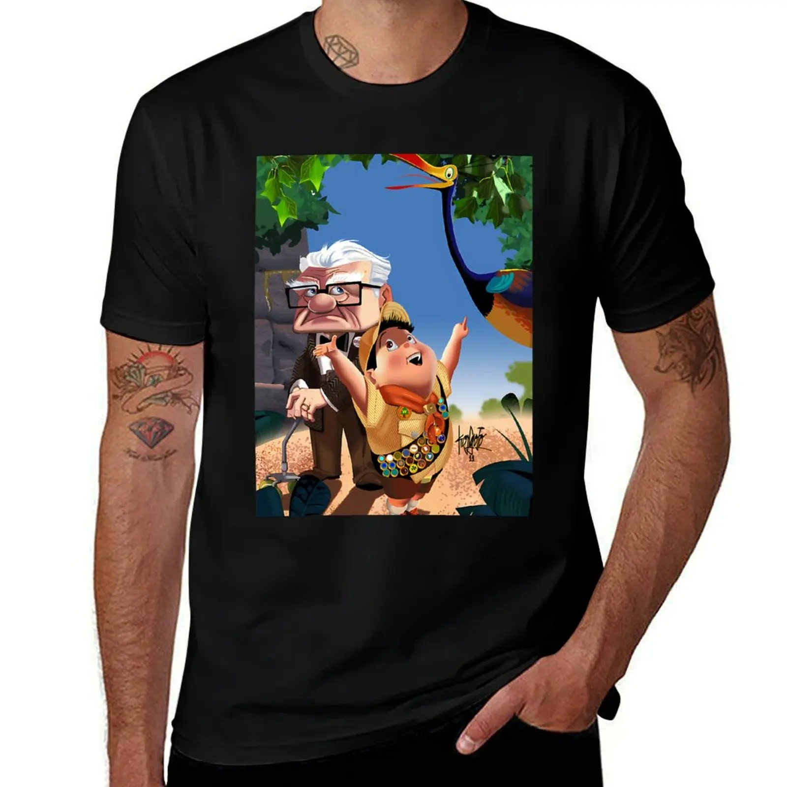 

Carl Fredricksen And Friends T-Shirt Soft Cotton Print T-Shirt